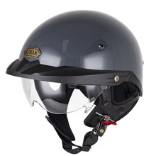 Load image into Gallery viewer, SOMAN Motorcycle Half Helmet Adjustable Helmet With Inner Mirror, S, M, L, XL, XXL