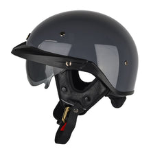 Load image into Gallery viewer, SOMAN Motorcycle Half Helmet Adjustable Helmet With Inner Mirror, S, M, L, XL, XXL