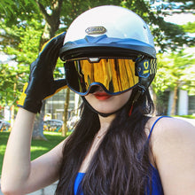 Load image into Gallery viewer, SOMAN Motorcycle Half Helmet Adjustable Helmet With Inner Mirror, S, M, L, XL, XXL