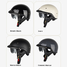 Load image into Gallery viewer, SOMAN Motorcycle Half Helmet Adjustable Helmet With Inner Mirror, S, M, L, XL, XXL