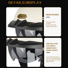 Load image into Gallery viewer, SOMAN Motorcycle Half Helmet Adjustable Helmet With Inner Mirror, S, M, L, XL, XXL