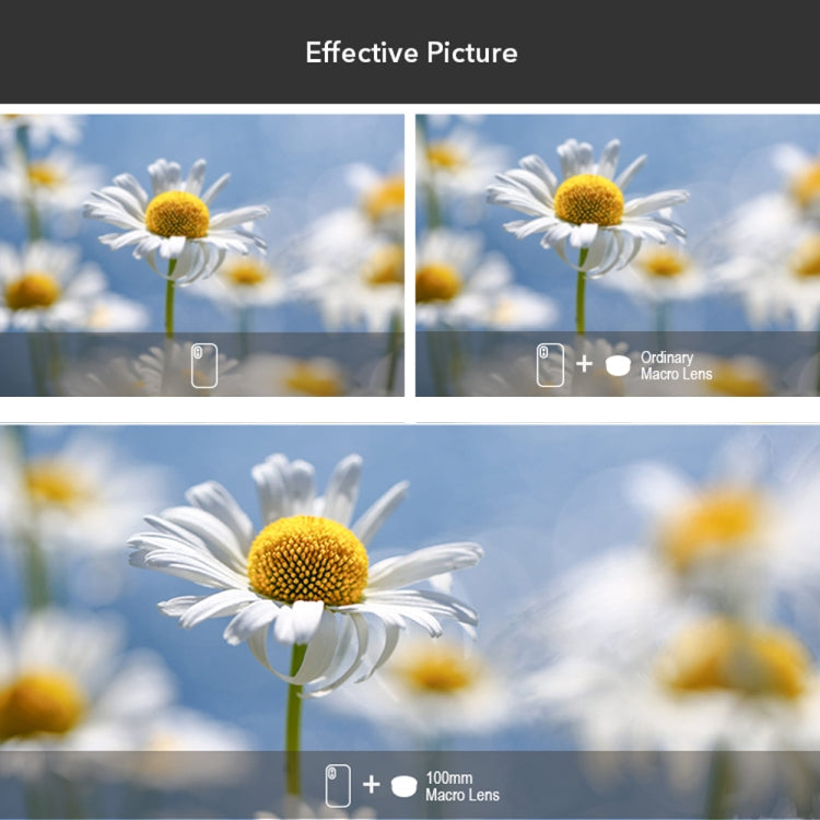 APEXEL APL-HB100MM HD Insect Jewelry 100 Micro External Mobile Phone Lens