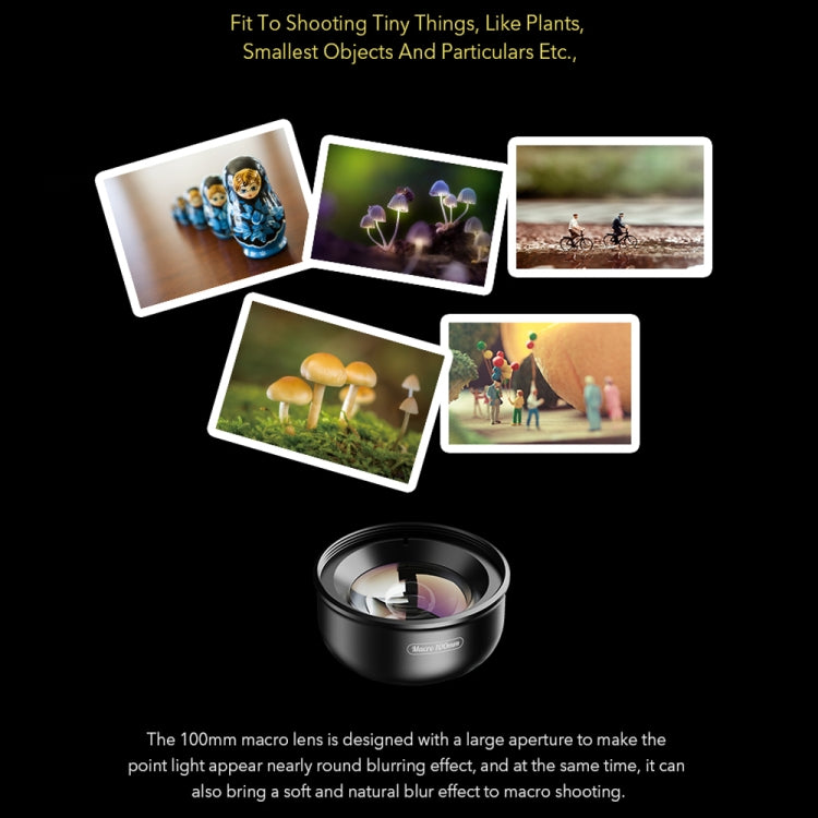 APEXEL APL-HB100MM HD Insect Jewelry 100 Micro External Mobile Phone Lens