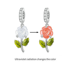 Load image into Gallery viewer, Sterling Silver Zircon Rose UV Color Changing Bead Accessory