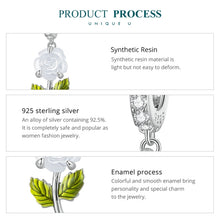 Load image into Gallery viewer, Sterling Silver Zircon Rose UV Color Changing Bead Accessory