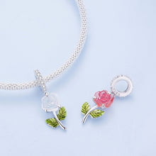 Load image into Gallery viewer, Sterling Silver Zircon Rose UV Color Changing Bead Accessory