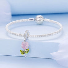 Load image into Gallery viewer, Sterling Silver Zircon Rose UV Color Changing Bead Accessory