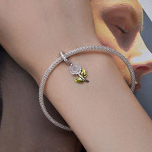 Load image into Gallery viewer, Sterling Silver Zircon Rose UV Color Changing Bead Accessory
