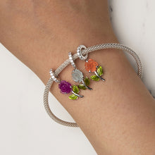 Load image into Gallery viewer, Sterling Silver Zircon Rose UV Color Changing Bead Accessory