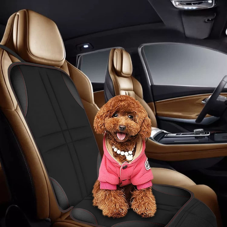 2pcs Child Car Seat Protector Non-Slip Base Material + Waterproof 600D Fabric, Red Line, Black Line
