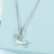 Load image into Gallery viewer, S925 Sterling Silver Cute Little Dachshund Pendant DIY Beaded Bracelet Accessories, SCC2561