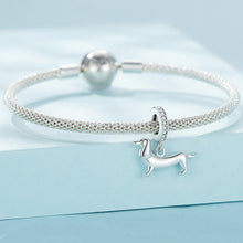 Load image into Gallery viewer, S925 Sterling Silver Cute Little Dachshund Pendant DIY Beaded Bracelet Accessories, SCC2561