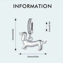 Load image into Gallery viewer, S925 Sterling Silver Cute Little Dachshund Pendant DIY Beaded Bracelet Accessories, SCC2561