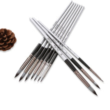 Load image into Gallery viewer, 10 In 1 Nylon Hair Watercolor Paint Brush Set Wooden Handle Round Pointed Acrylic Painting Pens, 10 In 1
