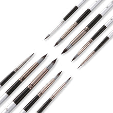 Load image into Gallery viewer, 10 In 1 Nylon Hair Watercolor Paint Brush Set Wooden Handle Round Pointed Acrylic Painting Pens, 10 In 1