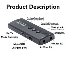 Load image into Gallery viewer, 3 In 1 Bluetooth 5.0 Adapter TV Computer Wireless Audio Receiving Transmitter, ZF-360