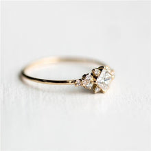 Load image into Gallery viewer, Geometric Square Rings for Women Wedding Rhinestone Finger Rings Charm Jewelry, 10, 6, 7, 8, 9