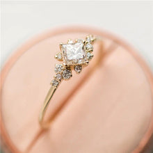 Load image into Gallery viewer, Geometric Square Rings for Women Wedding Rhinestone Finger Rings Charm Jewelry, 10, 6, 7, 8, 9