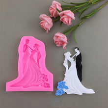 Load image into Gallery viewer, Bride And Groom Silicone Chocolate Epoxy Plaster Mold, Small, Large