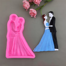 Load image into Gallery viewer, Bride And Groom Silicone Chocolate Epoxy Plaster Mold, Small, Large