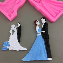 Load image into Gallery viewer, Bride And Groom Silicone Chocolate Epoxy Plaster Mold, Small, Large