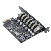 Load image into Gallery viewer, PCE7USB-R05  PCI-E To USB 3.2 GEN1 7-Port 19PIN Expansion Card Super Speed 5Gbps, PCE7USB-R05