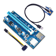 Load image into Gallery viewer, PCE164P-N03 VER006C Mini PCI-E 1X To 16X Riser For Laptop External Image Card, Blue Board 6pin, Blackboard 6pin, Blackboard 4pin, M2 To 6pin