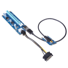 Load image into Gallery viewer, PCE164P-N03 VER006C Mini PCI-E 1X To 16X Riser For Laptop External Image Card, Blue Board 6pin, Blackboard 6pin, Blackboard 4pin, M2 To 6pin