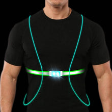 Load image into Gallery viewer, USB Rechargeable Running Light Strap Chest Light