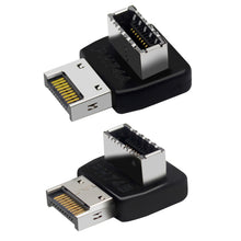 Load image into Gallery viewer, 2pcs USB3.1 Type-E Computer Motherboard Interface 90 Degrees Elbow Front Type-C Adapter