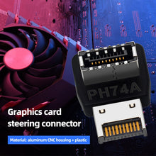 Load image into Gallery viewer, 2pcs USB3.1 Type-E Computer Motherboard Interface 90 Degrees Elbow Front Type-C Adapter