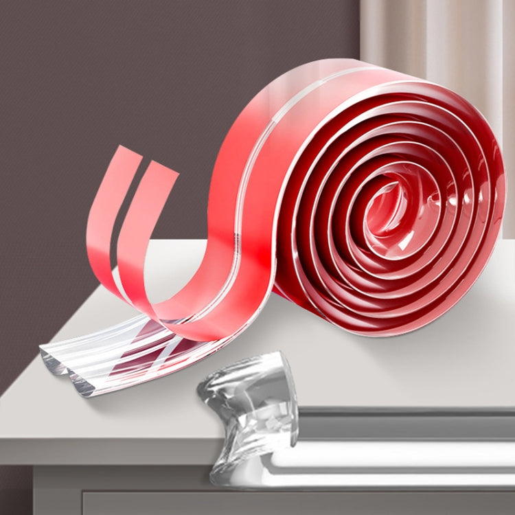 PVC Household Transparent Anti-collision Strip Furniture Soft Edge Protector, 1 cm x 1 m, 1 cm x 2 m, 1.5 cm x 1 m, 1.5 cm x 2 m, 2 cm x 1 m, 2 cm x 2 m