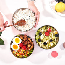 Load image into Gallery viewer, Double-Layer Stainless Steel Bowl With Lid Children Dinner Insulated Rice Bowl, 6pcs /Set 13cm, 6pcs /Set 15cm, 6pcs /Set 17cm