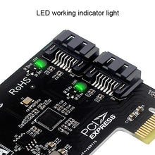 Load image into Gallery viewer, PCIE 2 Port SATA 3.0 Expansion Card 6Gbps Computer Desktop Chassis Conversion Card