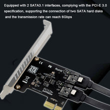 Load image into Gallery viewer, PCIE 2 Port SATA 3.0 Expansion Card 6Gbps Computer Desktop Chassis Conversion Card
