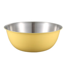 Load image into Gallery viewer, 304 Stainless Steel Food Grade Dishes Bowl Kitchen Baking Stirring Bowl Vegetables Sandwood Basin, 19cm (Yellow), 22cm (Yellow), 24cm (Yellow), 19cm (White), 22cm (White), 24cm (White)