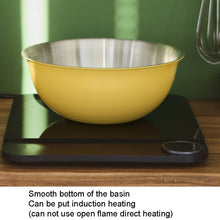 Load image into Gallery viewer, 304 Stainless Steel Food Grade Dishes Bowl Kitchen Baking Stirring Bowl Vegetables Sandwood Basin, 19cm (Yellow), 22cm (Yellow), 24cm (Yellow), 19cm (White), 22cm (White), 24cm (White)