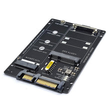 Load image into Gallery viewer, SATA 22PIN To MSATA Or M.2 NGFF SATA Card 2 In 1 SSD Converter Card, Only Card, With SATA 22pin Cable, With USB 3.0 Cable