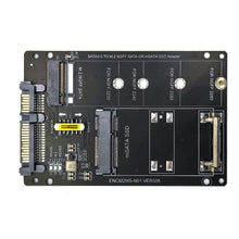 Load image into Gallery viewer, SATA 22PIN To MSATA Or M.2 NGFF SATA Card 2 In 1 SSD Converter Card, Only Card, With SATA 22pin Cable, With USB 3.0 Cable