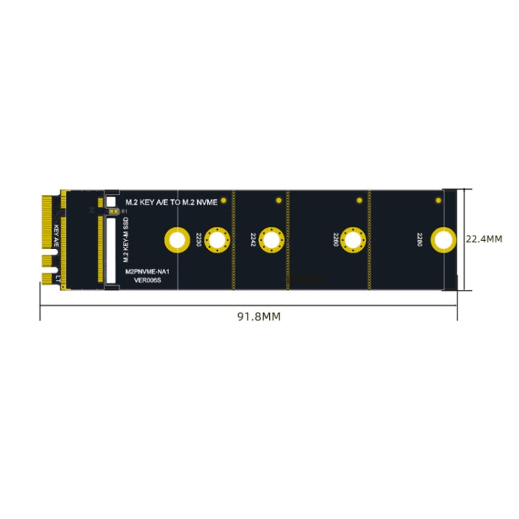 M2 KEY A/E to NVME KEY-M Adapter Expansion Card WIFI Interface, M2 KEY A/E to NVME KEY-M