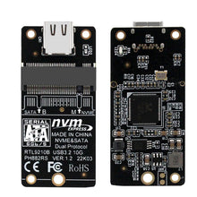 Load image into Gallery viewer, M.2 NVME Hard Disk Box Transfer Card RTL9210B Chip Type-C / USB-C USB3.1 Gen2 10Gbps