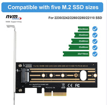 Load image into Gallery viewer, 2pcs M.2 Riser Card NVMe SSD to PCI-E X4 4.0 GEN4