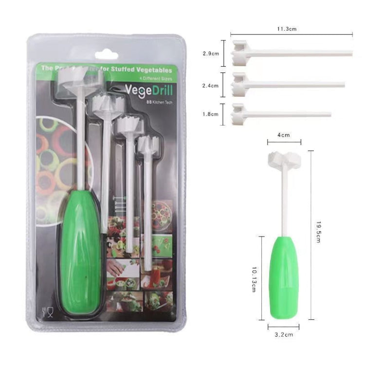 4-In-1 Vegetable Core Digger Fruit Hollowing Out Kitchen Gadget