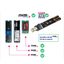 Load image into Gallery viewer, USB3.1 10Gbps GEN2 To NVME SATA Dual Protocol M.2 SSD Riser Card, USB3.1 To NVME SATA