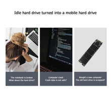 Load image into Gallery viewer, USB3.1 10Gbps GEN2 To NVME SATA Dual Protocol M.2 SSD Riser Card, USB3.1 To NVME SATA