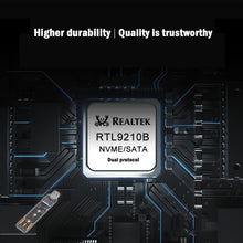 Load image into Gallery viewer, USB3.1 10Gbps GEN2 To NVME SATA Dual Protocol M.2 SSD Riser Card, USB3.1 To NVME SATA