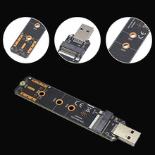 Load image into Gallery viewer, USB3.1 10Gbps GEN2 To NVME SATA Dual Protocol M.2 SSD Riser Card, USB3.1 To NVME SATA