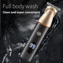 Load image into Gallery viewer, 5 In 1 Haircut Digital Display Water Washing Shaver Nose Hair Electric Push Shear Set, LK-881 5 In 1 (Gold), LK-881 5 In 1 (Silver)
