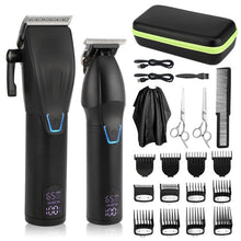 Load image into Gallery viewer, Men Electric Haircutting Tools Set Sculpting Electric Clipper, LM-2027 2 In 1 (Black), LM-2027 2 In 1 (Gold)