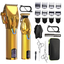 Load image into Gallery viewer, Men Electric Haircutting Tools Set Sculpting Electric Clipper, LM-2027 2 In 1 (Black), LM-2027 2 In 1 (Gold)